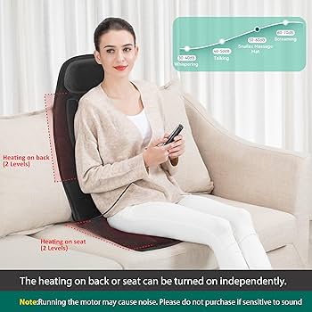Amazon.com: Snailax Massage Seat Cushion with 2 Heat Levels